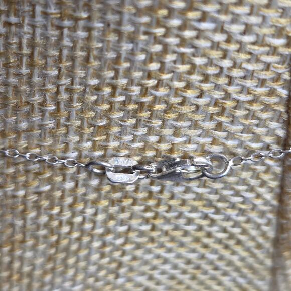 Sterling Silver 925 17" Necklace & Sunflower Charm - Picture 5 of 5